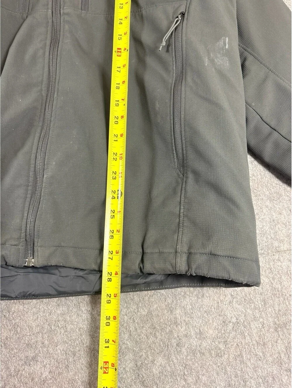 The North Face Soft Shell Gray Full Zip Lined Jacket Mens Size Medium